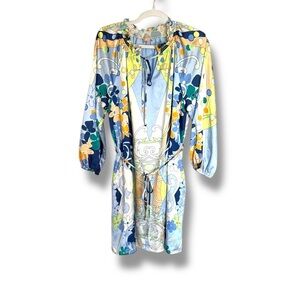 Ciebon Drea Floral Print Long Sleeve Minidress Size Large